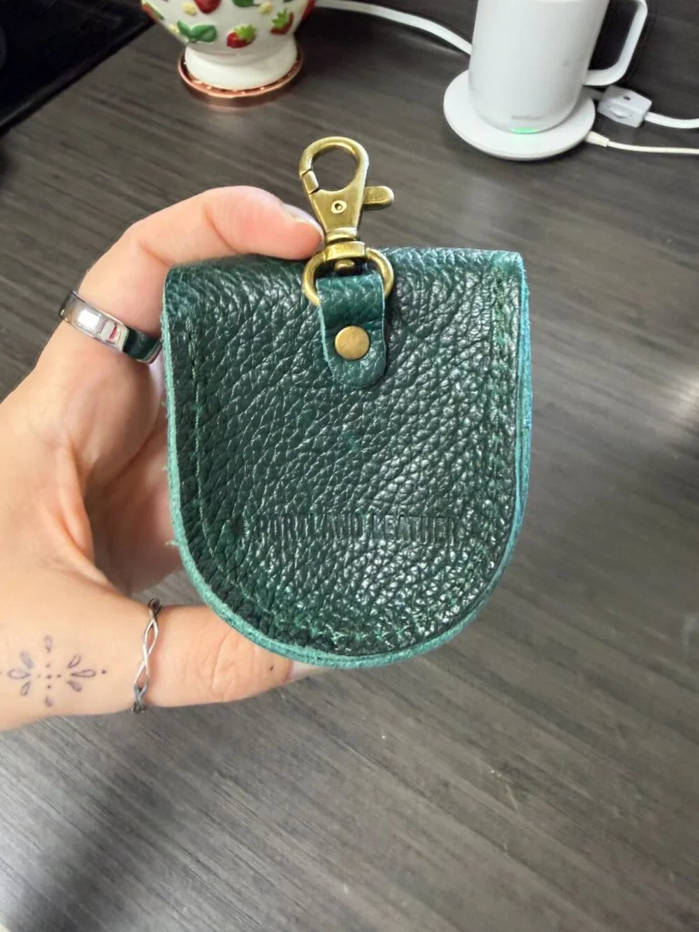 portland leather goods very gently